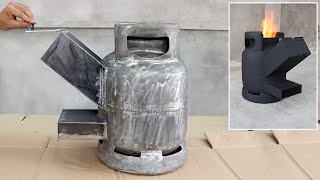 Creative ideas / How to make a wood stove from an old gas tank
