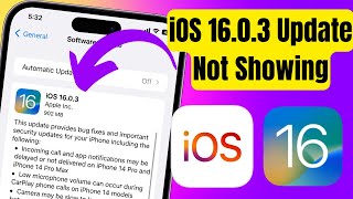 Fix iOS 16.0.3 Update Not Showing | Install iOS 16.0.3 on iPhone & iPad