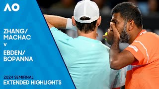 Machac/Zhang v Bopanna/Ebden Extended Highlights | Australian Open 2024 Semifinal