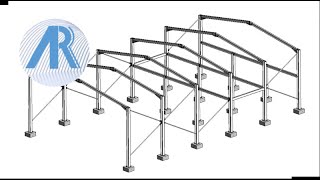 5 Diagonal Bracing and Connections Steel Frame Revit Tutorial