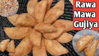 Rawa Mawa Gujiya | हलवाई जैसी गुजिया बनाने का तरीका #gujiya