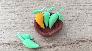 Mango Clay tutorial | How to mango polymer clay mixer | ปั้นผลไม้ - ปั้นมะม่วง