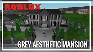 Roblox Welcome To Bloxburg Grey Aesthetic Mansion