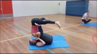 Acroyoga Folded Leaf and Back Roll