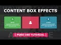 Content Box with Hover Effects - Html Css Creative Box Hover Effect Tutorial