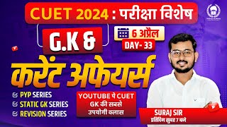 cuet current affairs 2024 | 06 April | static gk for cuet 2024 | Suraj Sir #cuet crash course 2024