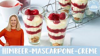 Himbeer Mascarpone Creme  🍓🍰 | Einfaches und schnelles Dessert | Einfach Backen