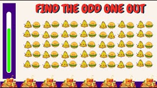 Find the ODD One Out - Junk Food Edition 🍔🍕🍟 Easy, Medium, Hard and Impossible- 28 Levels Emoji Quiz