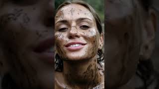 Woman mud bath