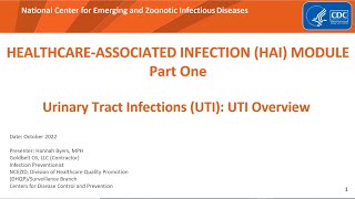 Urinary Tract Infections (UTI) Module for Long-term Care Facilities (LTCFs) - Part 1