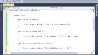 C#: How to implement Method Overloading - Tutorial 8