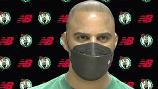 Ime Udoka On Suspending Marcus Smart For Missing Flight | Practice Interview 10-14
