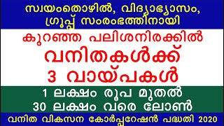 വനിതകൾക്ക് കുറഞ്ഞ പലിശ നിരക്കിൽ ലഭിക്കുന്ന ഗവൺമെൻറ് വായ്പ | Loan for women