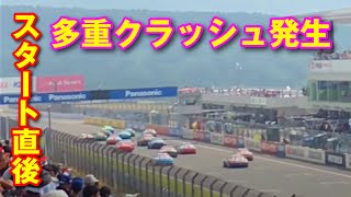 大クラッシュ発生の瞬間！ ポルシェ カレラカップ ジャパン  決勝レース