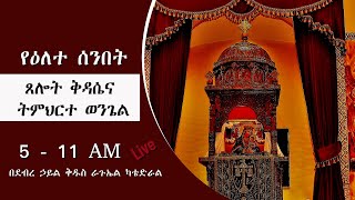 የዕለተ ሰንበት ሥርዓተ ቅዳሴ ደብረ ኃይል ቅዱስ ራጉኤል ካቴድራል ስተርሊንግ ቨርጂኒያ ቀጥታ ስርጭት  ታኀሣሥ 20, 2017 ዓ.ም