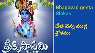 చేత వెన్న ముద్ద శ్లోకము || Bhagavad geetha slokas || Mahasri|| భక్తి యోగః || అధ్యాయం 12 || 1-6slokas