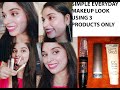 SIMPLE EVERYDAY MAKEUP LOOK USING 3 PRODUCTS ONLY ||BY MEENU KUMARI