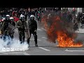 Greek PM asks train crash victims’ families for forgiveness as protests break out - BBC News