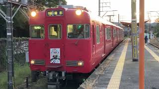 名鉄6000系蒲郡 広見ワンマン車6012f(普通蒲郡行き)東幡豆駅発車‼️