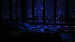 Nightfall Rain in the City: Relax in Your Dark Bedroom with Rainfall Sounds 🌧️💤