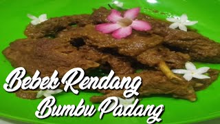 MASAK RENDANG BEBEK BUMBU PADANG MENU UNTUK SEKELUARGA .