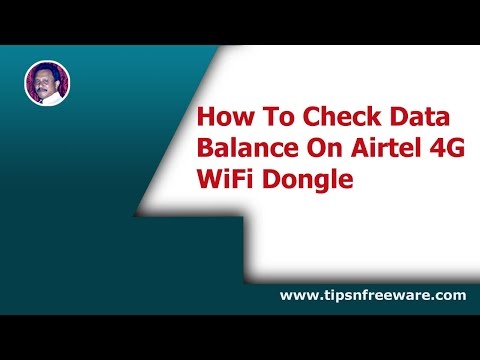 How To Check Data Balance On Airtel 4G WiFi Dongle How To Check Data Balance On Airtel 4G WiFi Dongle