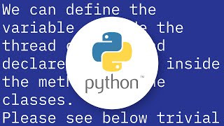 Python creating a shared variable between threads