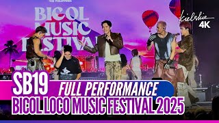 [4K] SB19 on Bicol Loco Music Festival FULL PERFORMANCE 6-14-2025 | KIELSKIE