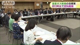 温室効果ガス削減目標　2013年比26％減案了承(15/05/01)