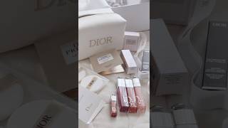 Dior makeup haul 🤍 dior addict lip maximiser💄✨ #diorbeauty #디올뷰티 #unboxing #makeup #diorpouch