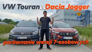 Dacia Jogger vs VW Touran - porównanie wersji dla 7 osób