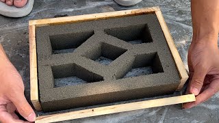 Amazing skill - Create Ventilation Bricks From Wood & Cement - Easy And Unique