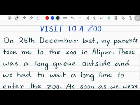 Visit To A Zoo Short Paragraph Short Essay Youtube