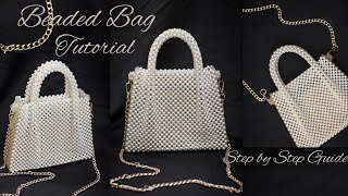 DIY Pearl Beaded Tote Bag Tutorial | Elegant and Easy Step-by-Step Guide | Create Your Luxury Bag