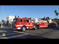 los angeles lafd light force 61 engine 61 u0026 rescue 61 with lights u0026 siren