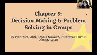 Chapter 9 Group Presentations