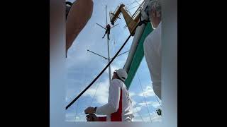 Hoisting mast in a beautiful Maxus 35 from Northman Yachts, by www.setsail.world