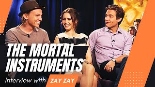 The Mortal Instruments City of Bones- Interview w/ Lily Collins, Jamie Campbell Bower, Kevin Zegers