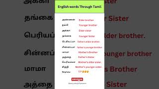 Relations in English Through Tamil For Beginners Part - 2 | Easy ya English Pesalam  #English