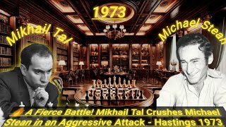 🔥 A Fierce Battle! Mikhail Tal Crushes Michael Stean in an Aggressive Attack - Hastings 1973