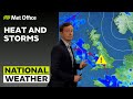 09/06/23 – Heat and Storms  – Afternoon Weather Forecast UK – Met Office Weather