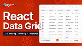 React Data Grid Tutorial: Data Binding, Theming & Templates with Ignite UI for React