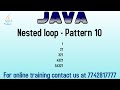 Pattern program in java | Pattern program with space in java
