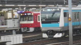 京浜東北線各駅停車大宮行きE233系1674C111と上野東京ライン普通沼津行きE231系1891EU533+E231系S-32、横須賀線普通千葉行きE217系1692SY-1+E217系Y-133！