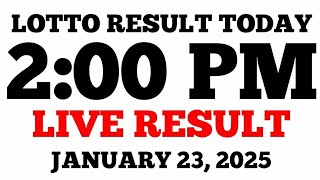 Lotto Result Today 2PM Draw January 23, 2025 PCSO LIVE Result