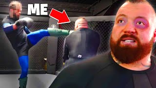Strongman Tries MMA (KNOCKOUT!!!)