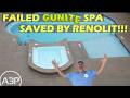 Failing Gunite Spa Saved by Renolit!!!!