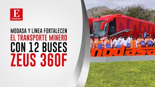 Modasa entrega 12 buses Zeus 360F a Transportes Línea para el sector minero