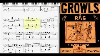 Growls Rag by Alfred Cooper (1911, Ragtime piano)