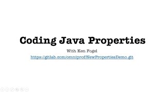 Coding Java Properties